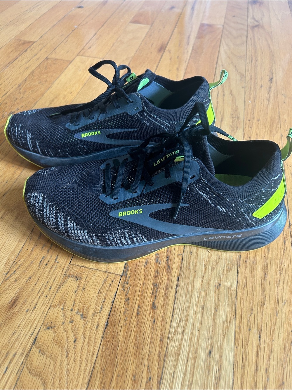 Brooks Levitate Women's Running Shoes Black with Neon Green Accents